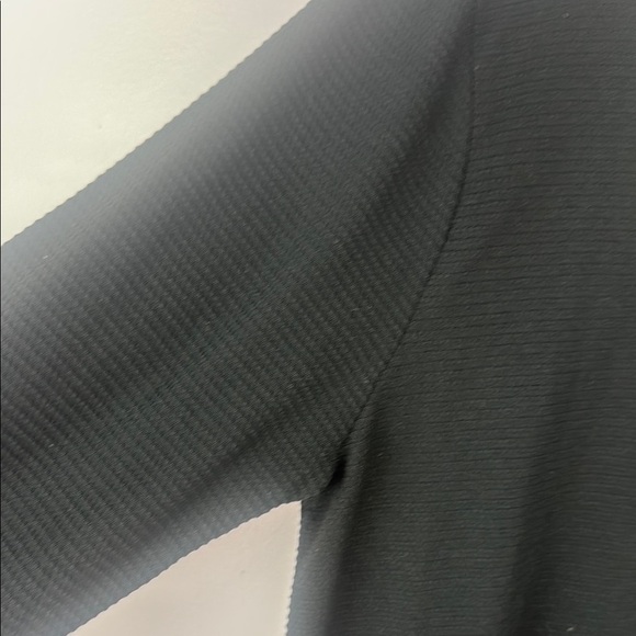 Zara Black and White Trim Mock-Neck Long Sleeve Tee Size Large - Picture 5 of 11